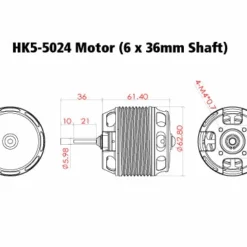 Scorpion HK5-5024-535KV (6 X 36mm Shaft) -ALIGN Sales Store HK5 5024 535 4