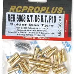 RCPROPLUS D6 BT Solder-less Connector 6mm (10M-10F) -ALIGN Sales Store REB6808STD6BTP10a
