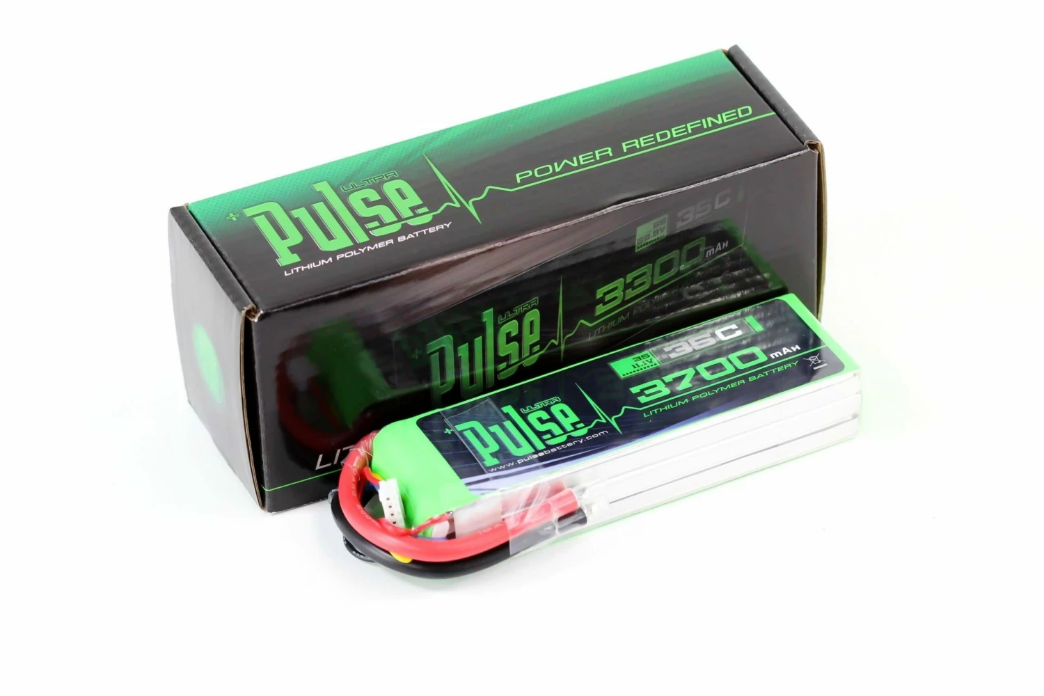 PULSE 3700mAh 35C 11.1V 3S LiPo Battery - No Connector 3 PULSE 3700mAh 35C 11.1V 3S LiPo Battery - No Connector