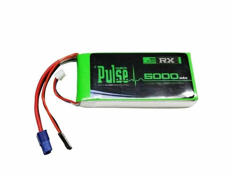 PULSE 5000mAh 15C 7.4V 2S Receiver LiPo Battery For Airplane - EC3 Connector 3 PULSE 5000mAh 15C 7.4V 2S Receiver LiPo Battery For Airplane - EC3 Connector